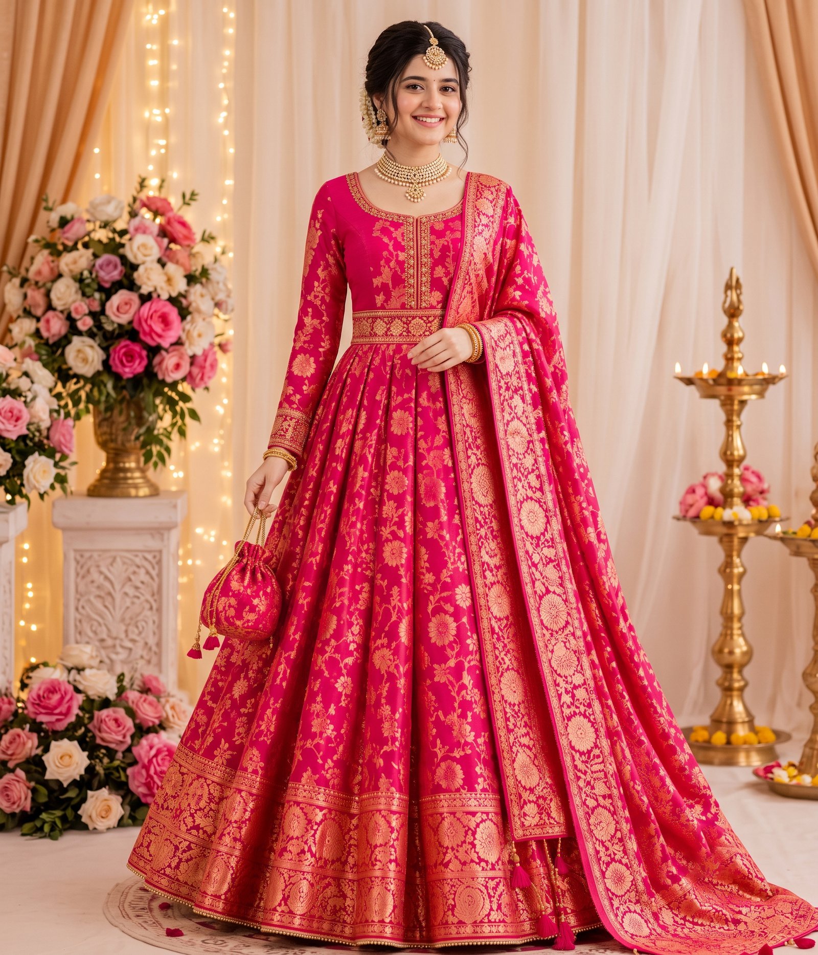 Royal Pink Anarkali