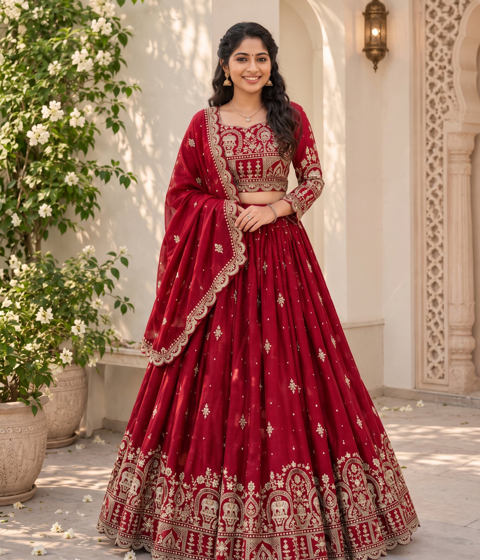 Red Lehenga