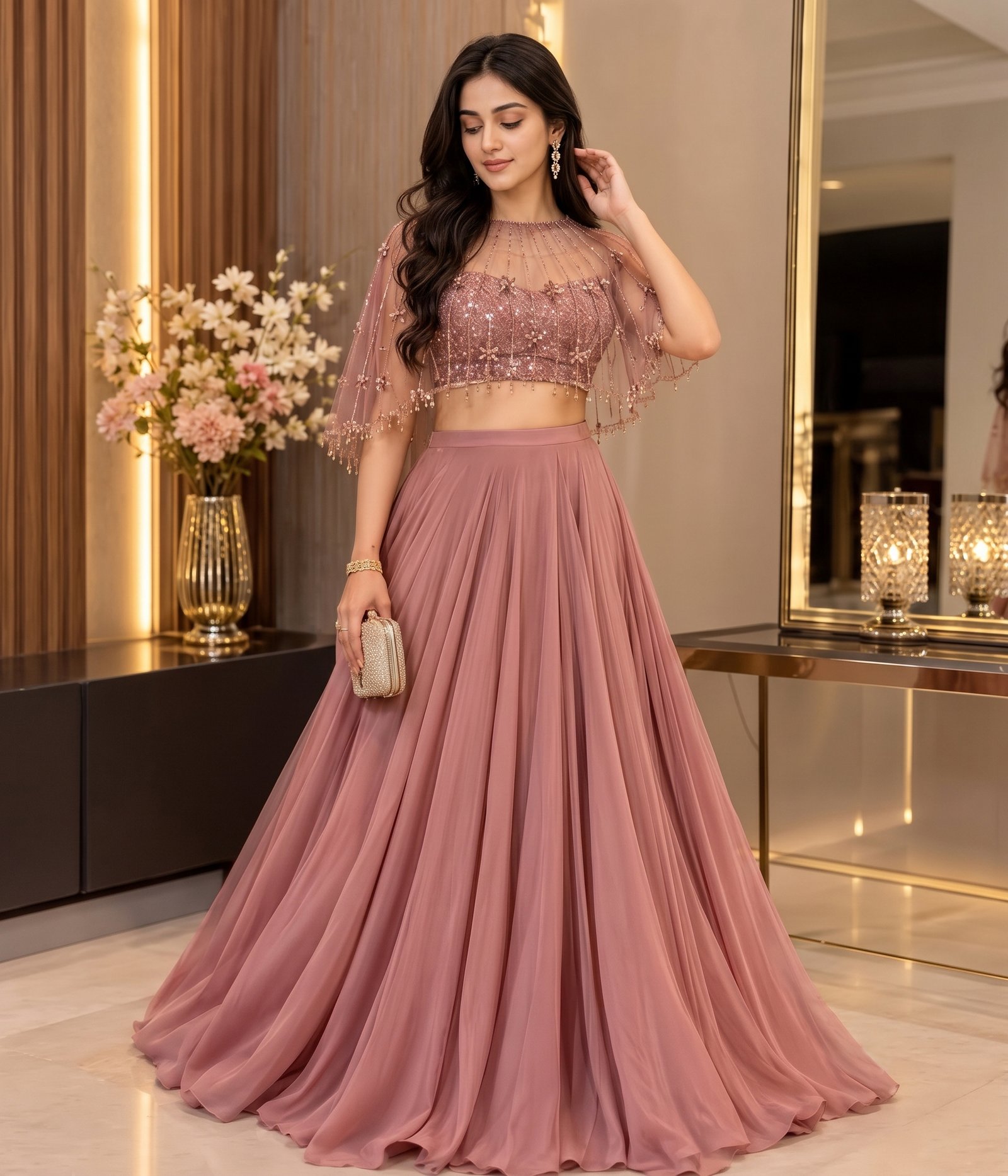 Mid Pink Lehenga