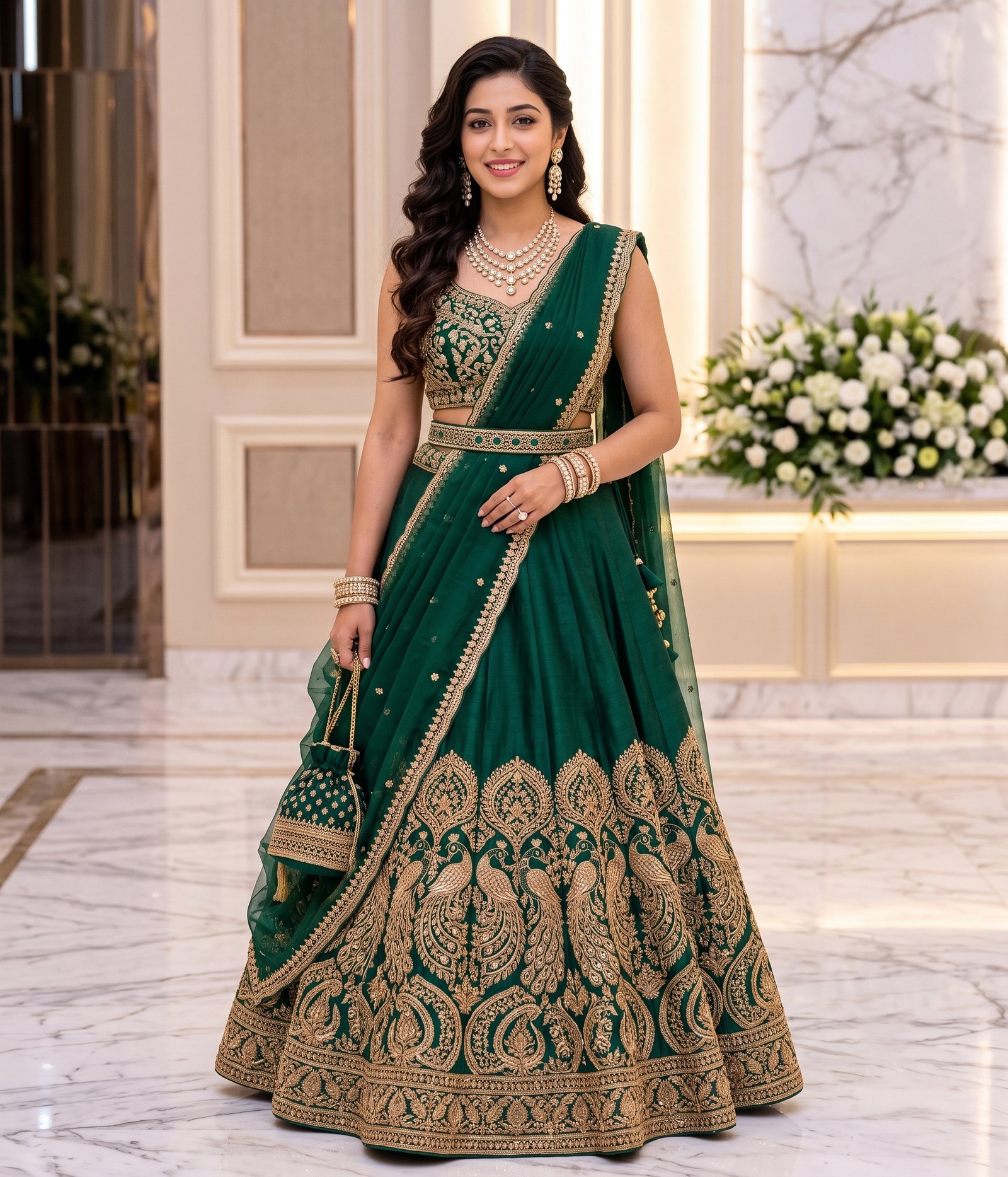 Green Lehenga