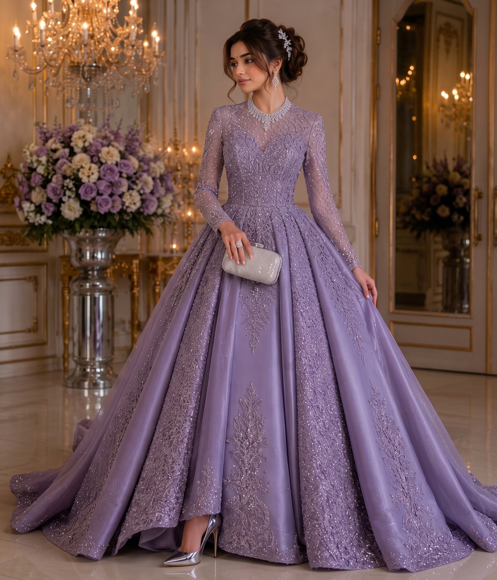 Purple-Blue Gown