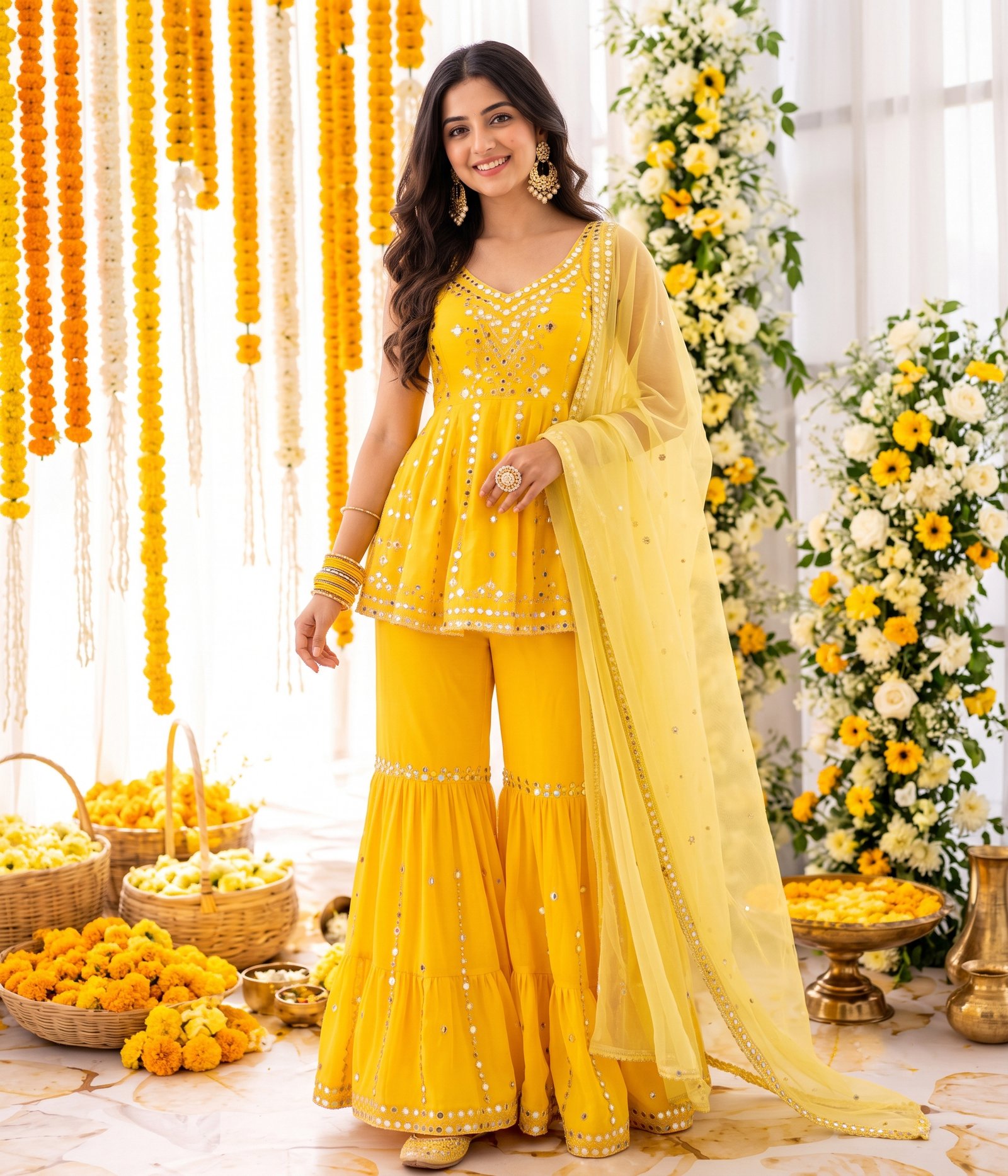Yellow Short Kurta