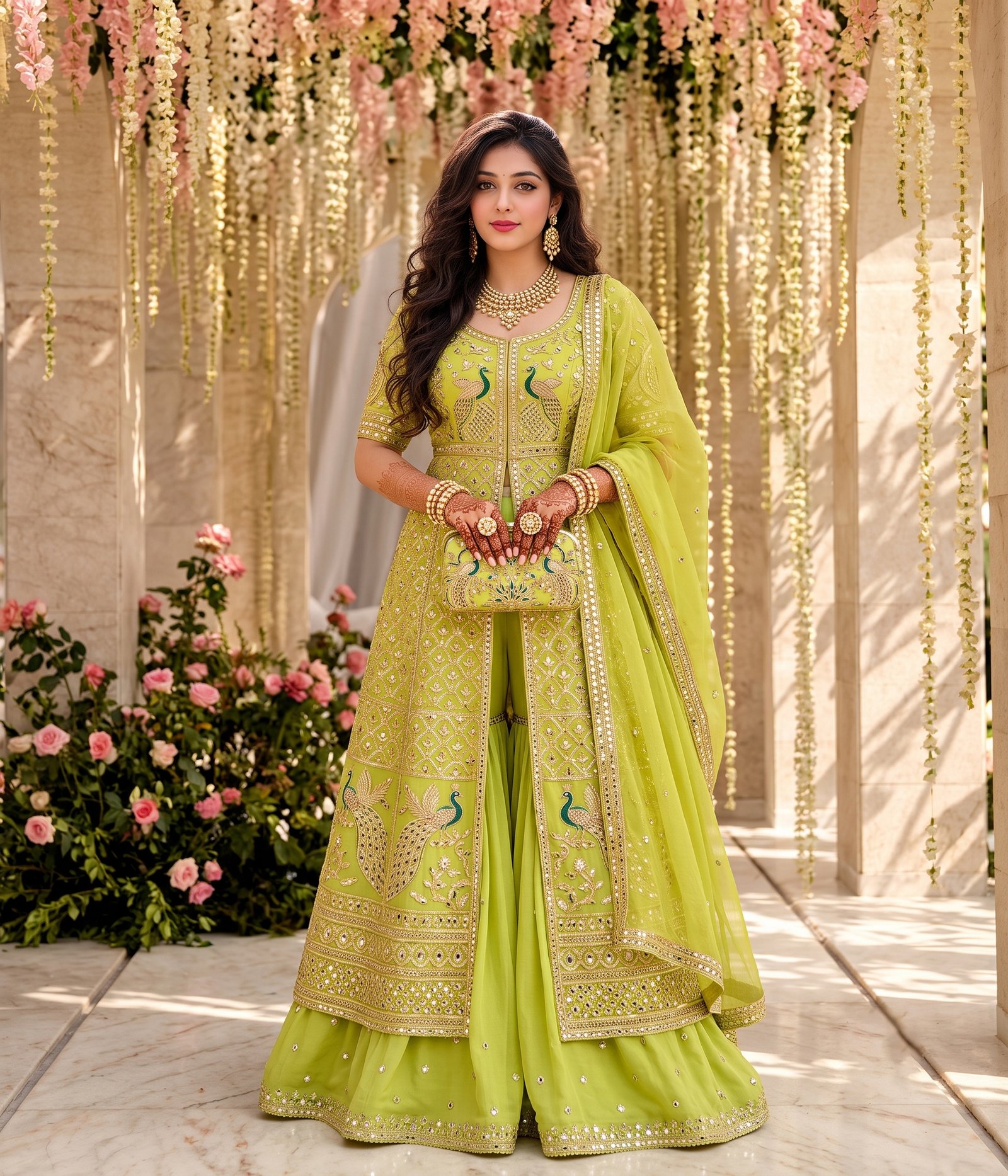Light Green Sharara Set