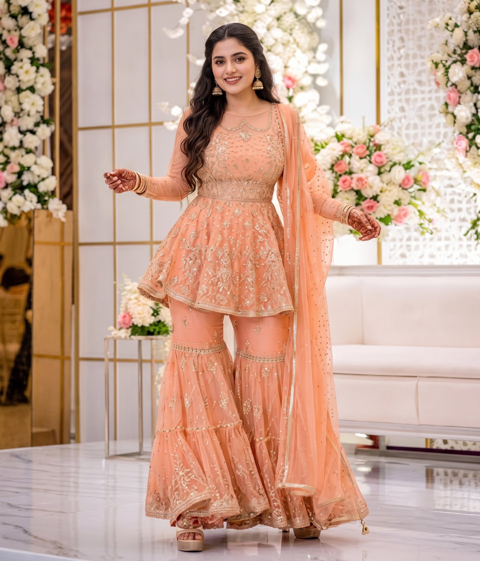 Light Orange Short Kurta