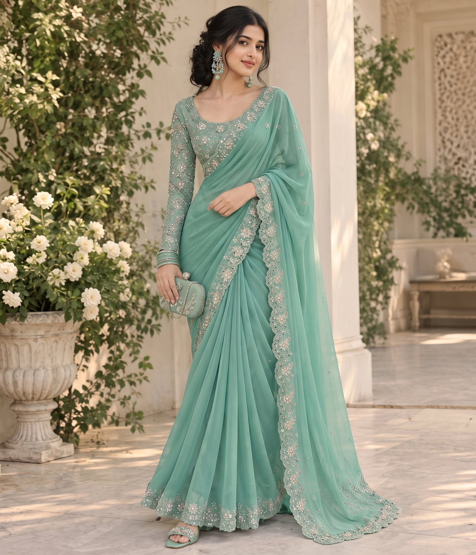 Light Green Saree