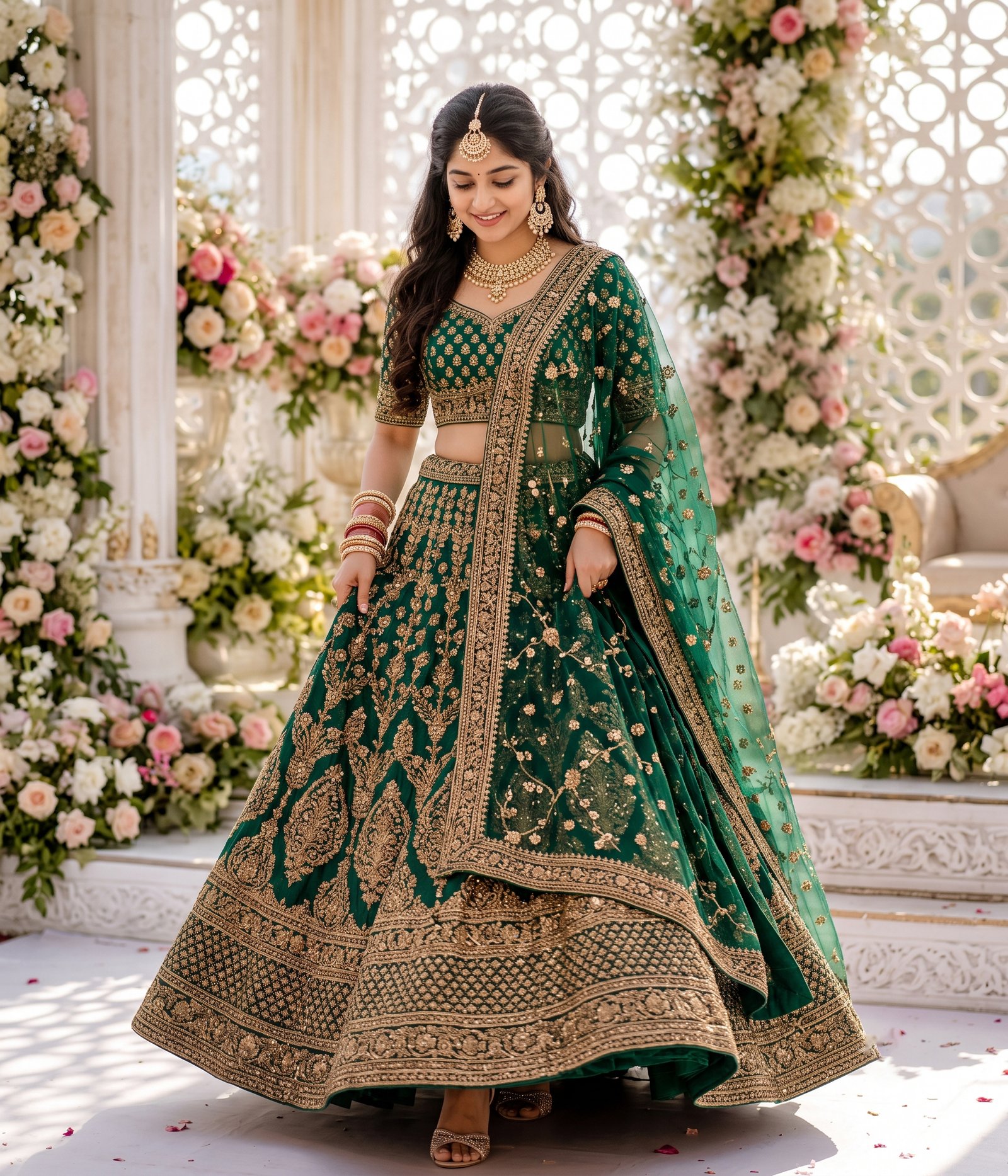 Green Lehenga